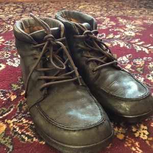 Black greasy Choco utility boots size 11 women and 10 men